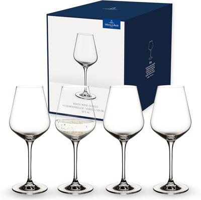 Villeroy & Boch – La Divina White Wine Glass Set 4 Pieces, Dishwasher Safe, Wine Glasses, White Wine Gobelet, Crystal Glass : Villeroy & Boch: Amazon.