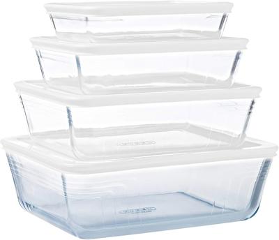 Pyrex® Cook & Freeze Set of 4 Glass Dishes with Airtight Lids (0.8 L, 1.5 L, 2.6 L, 4 L) - Special Freezing - BPA Free : Amazon.co.uk: Home & Kitchen