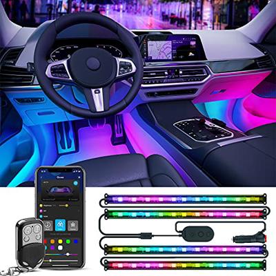 Govee Car Lights, Smart RGBIC Interior Car Lights with APP, Remote Control, LED Lights for Decor, DIY Mode and Multiple Scene Options, 2 Lines Design