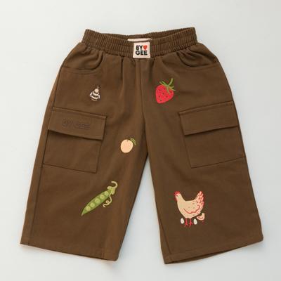 Cropped Wide Leg Cargo Pant - Chocolate - BY GEE