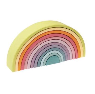 Wooden rainbow - large -pastel colors –