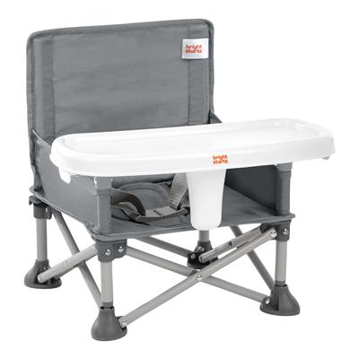 Bright Starts Pop N Sit Portable Booster Seat, Grey