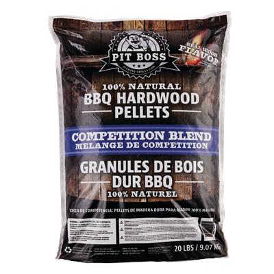Pit Boss Competition Blend 100% Natural BBQ Hardwood Smoking Pellets, 20-lb