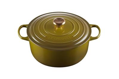Le Creuset Enameled Cast Iron Signature Round Dutch Oven, 7.25 qt., Olive