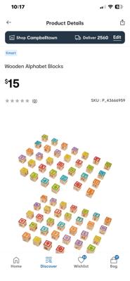 Wooden Alphabet Blocks