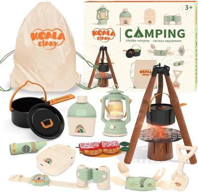 Amazon.com: KOALA DIARY Kids Camping Toys Set - Pretend Play Camping Set with Food Toy, Spray Stove, Oil Lantern, Binoculars, Compass, Tableware, Watc