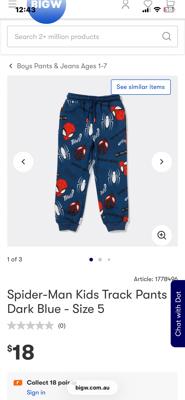 Spider-Man Kids Track Pants - Dark Blue | BIG W