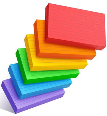 Colored Index Cards 3x5 Inch - 300 Count Flash Cards for Studing, Colored Note Cards 3x5 Cards Neon 3 by 5 Index Cards Ruled Colorful Notecards 3 x 5