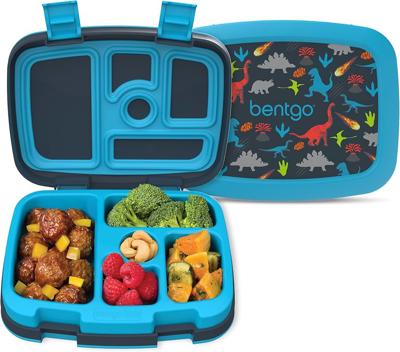 Amazon.com: Bentgo Kids Prints Leak-Proof, 5-Compartment Bento-Style Kids Lunch Box - Ideal Portion Sizes for Ages 3-7, Durable, Drop-Proof, Dishwashe