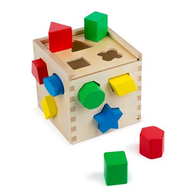 Melissa & Doug Shape Sorting Cube Classic Toy - Multi