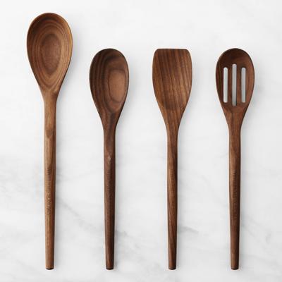 Walnut Wood Spoons Set of 4 | Williams Sonoma