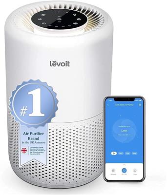Levoit Smart HEPA Air Purifier for Allergies & Pets, 64m² Bedroom Home Coverage, Alexa & App Control, Ultra-Quiet Sleep Mode, Timer, Night Light, Remo