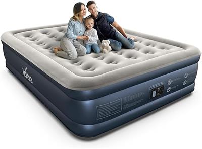 Amazon.com: iDOO Queen Air Mattress with Built in Pump, 18 Raised Comfort Inflatable Blow up Mattress, Upgraded Support Structure Portable Air Bed for