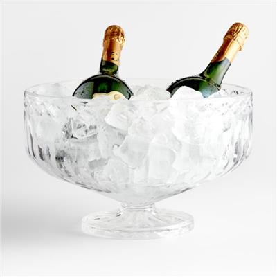 Hatch Faceted Glass Punch Bowl and Champagne Bucket   Reviews | Crate & Barrel