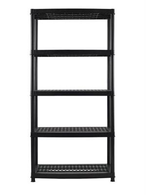 Certified 5-Shelf Resin/ Plastic Storage Rack/ Shelving Unit, 36 x 18 x 72-in