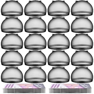 MORGLES 20 Pcs HD Black Wig Cap for Men Women, Stretchy Nylon Wig Caps for Lace Front