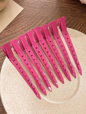 10pcs/20pcs/30pcs/50pcs Set Elegant Y2K Hollow Out Purple Alloy Hair Clips, 3.46 Inches, Suitable For Womens Daily And Commute