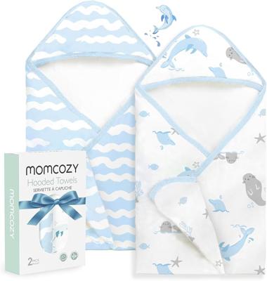 Amazon.com : Momcozy Baby Towel with Hooded - Ultra Soft & Absorbent Large Bath Towel Set for Comfort & Gentle on Babys Skin - Med Thick& Durable -Sh