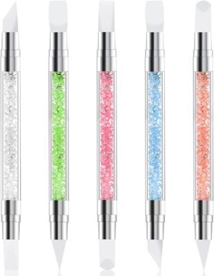 Amazon.com : 5 Pcs Nail Art Sculpture Pen Dual Tipped Silicone Nail Tools Nail Art Acrylic Pen Silicone Brushes for Resin Nail Art Tools for Design Na