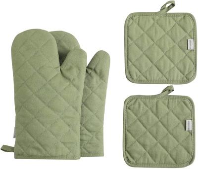 Amazon.com: Oven Mitts and Pot Holders 4 pcs Set,High Heat Resistant 500 Degree Extra Thicken Long Kitchen Cotton Oven Glove for Cooking (12 Inch,Gree