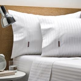 Buy Nassor Stripe Sheet Set - White Online | Bed Bath N Table