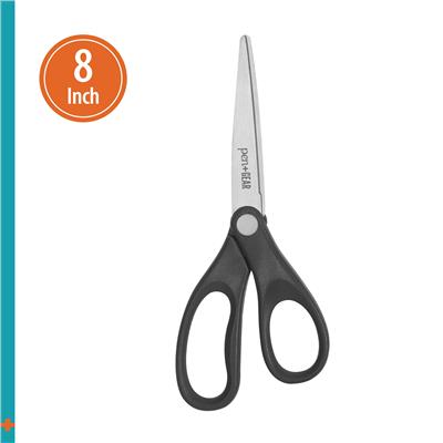 Pen Gear 8-inch All-Purpose Stainless Steel Scissors Pointed Black for School Office and Craft Use - Walmart.com