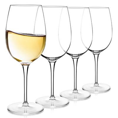 Luigi Bormioli Set of 4 Chardonnay White Wine Glasses - 13 oz