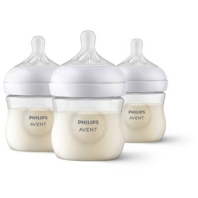 Philips Avent Natural Baby Bottles with Response Nipples - Clear - 4oz/3pk : Target