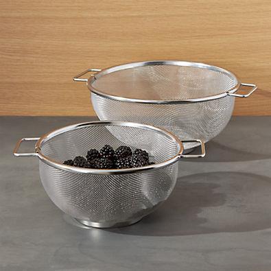 Stainless Steel Mesh Colanders, Set of 2