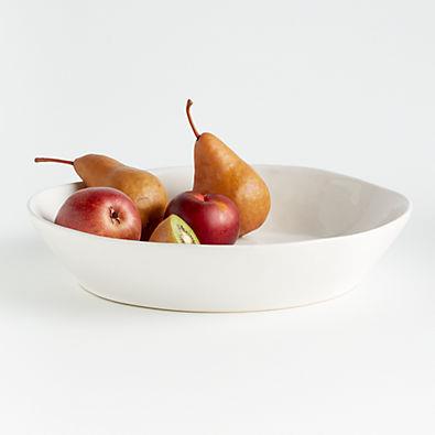 Marin White Stoneware Centerpiece Bowl