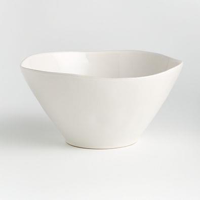 Marin White Small Stoneware Serving Bowl
