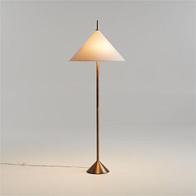 Seymour Telescoping Brass Metal Floor Lamp 58.5"