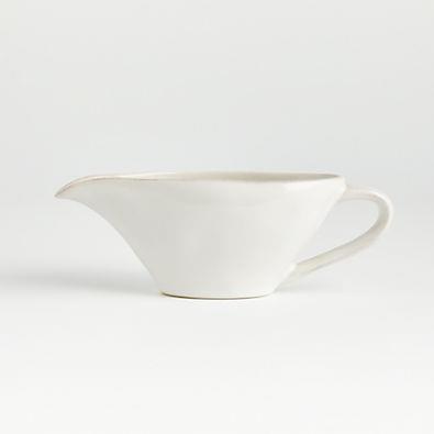 Marin White Stoneware Gravy Boat