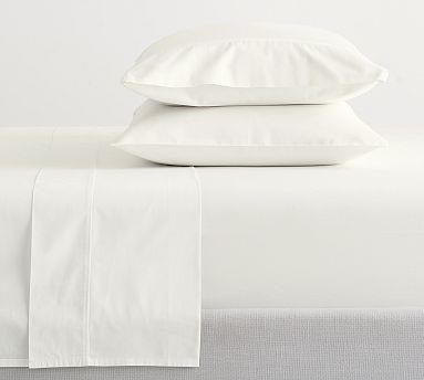 400-Thread-Count Organic Percale Sheet Set, Classic Ivory, Queen
