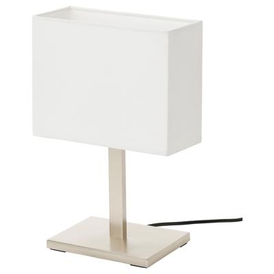 TOMELILLA table lamp, nickel-plated/white, 36 cm (14) - IKEA
