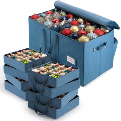 The Holiday Aisle® The Holiday Aisle Christmas Ornament Storage Box With Adjustable Dividers & Reviews | Birch Lane