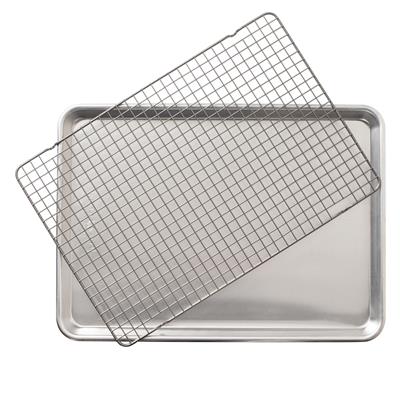 Nordic Ware Naturals® Aluminum Half-Sheet with Oven-Safe Nonstick Grid, 2-pc
