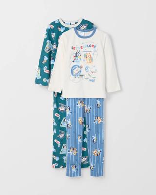 Bluey Australian Cotton 2 Pack Younger Boys Knit Pyjama Set | Target Australia