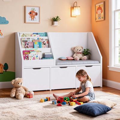 Bexfil Kids Bookshelf with Reading Nook and 3 Drawers, Reading Bench Bookshelf, Kids Bookcase 3-in-1 Storage Organizer Cozy Built-in Seat - Walmart.co