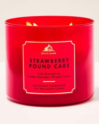 Strawberry Pound Cake 3-Wick Ca