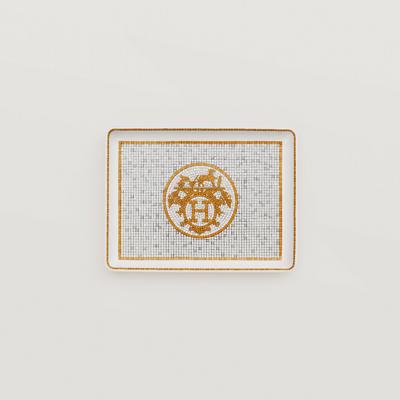 Mosaique au 24 gold tray, small model | Hermès Canada