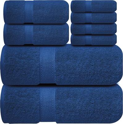 Amazon.com: Infinitee Xclusives Juego de toallas de lujo 100% algodón, juego de 8 toallas de baño (2 toallas de baño, 2 toallas de mano, 4 toallas fac