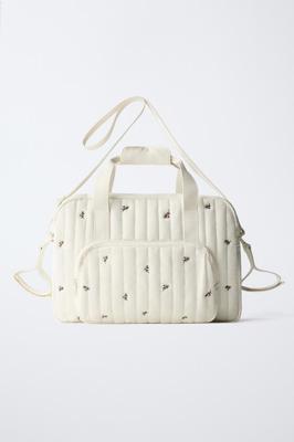 FLORAL MATERNITY BAG - Ecru White | ZARA Australia