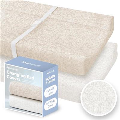 Jool Baby - Change Pad Cover Wave, White/Oat