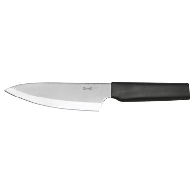 STJÄRNSTÖR faca de cozinheiro, aço inoxidável/cinz esc, 16 cm - IKEA