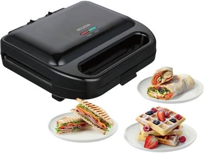Sanduicheira BECKEN BSM8892 3 em 1 (750 w - Preto) | Worten.pt