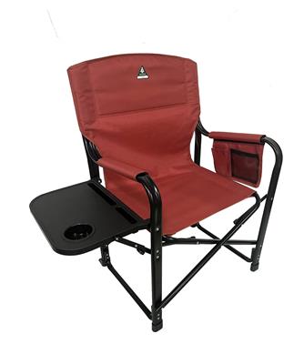 Woods Portable Folding Directors Camping Chair with Side Table, Cup Holder & Organizer Pocket