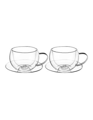 Maxwell & Williams Blend Double Wall Cup and Saucer 270ml Set of 2 | MYER