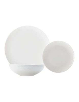 Maxwell & Williams White Basics Diamonds Dinner Set 12 Piece Gift Boxed in White | MYER