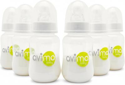 Amazon.com : Avima 4 oz Anti Colic Baby Bottle Set - Slow Flow Nipples Included, Standard Neck, BPA Free - Newborn 0-3 Months, Stage 1 Feeding for Gas
